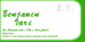 benjamin vari business card