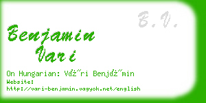 benjamin vari business card